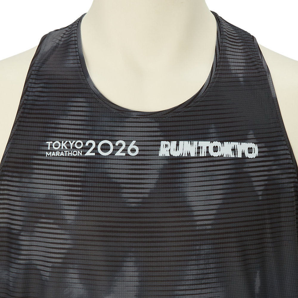 Tokyo Marathon 2026 LIMITED FADE SLEEVELESHORT SLEEVE TOP_PERFORMANCE BLACK