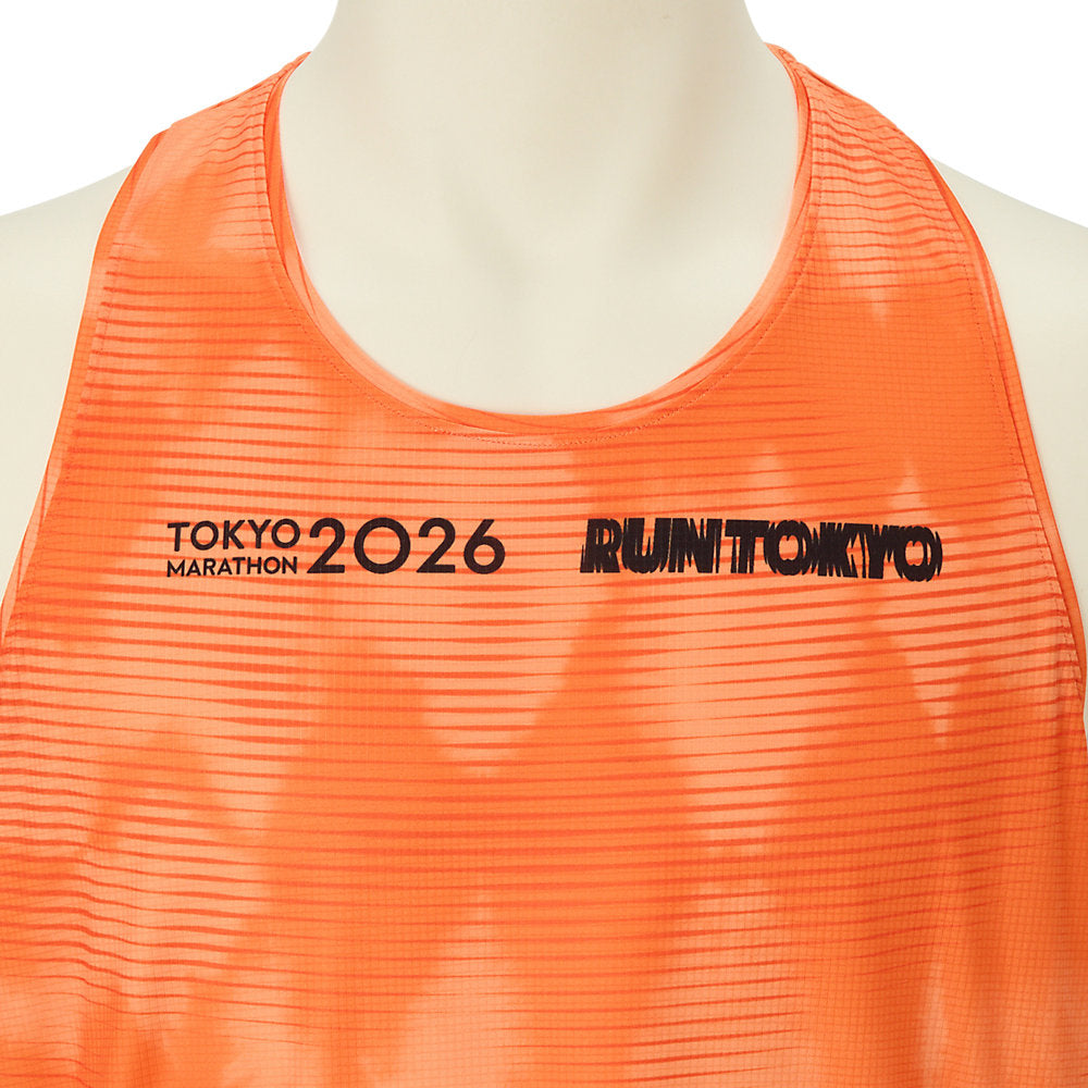 Tokyo Marathon 2026 LIMITED FADE SLEEVELESHORT SLEEVE TOP_SUN PEACH